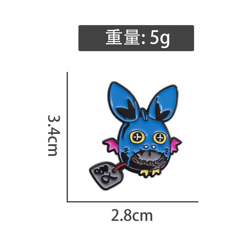 Funny Cute Cat Metal Pin Badge by Topboring
