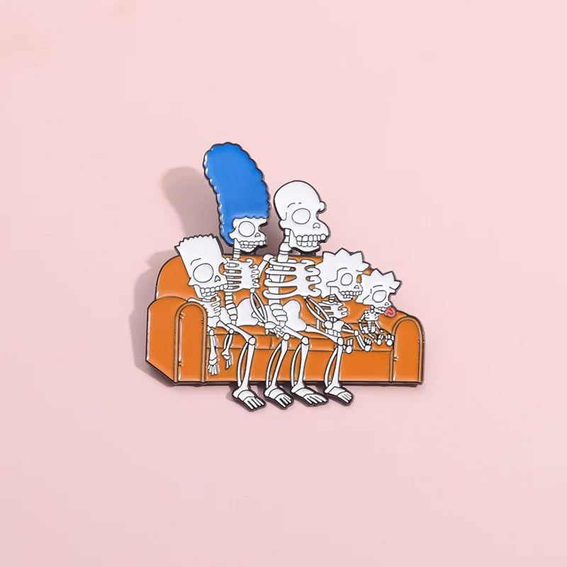 Stylish Skull Metal Pin Badge by Topboring