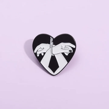 Bold Cartoon Heart Metal Pin Badge by Topboring
