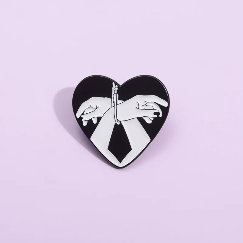 Bold Cartoon Heart Metal Pin Badge by Topboring