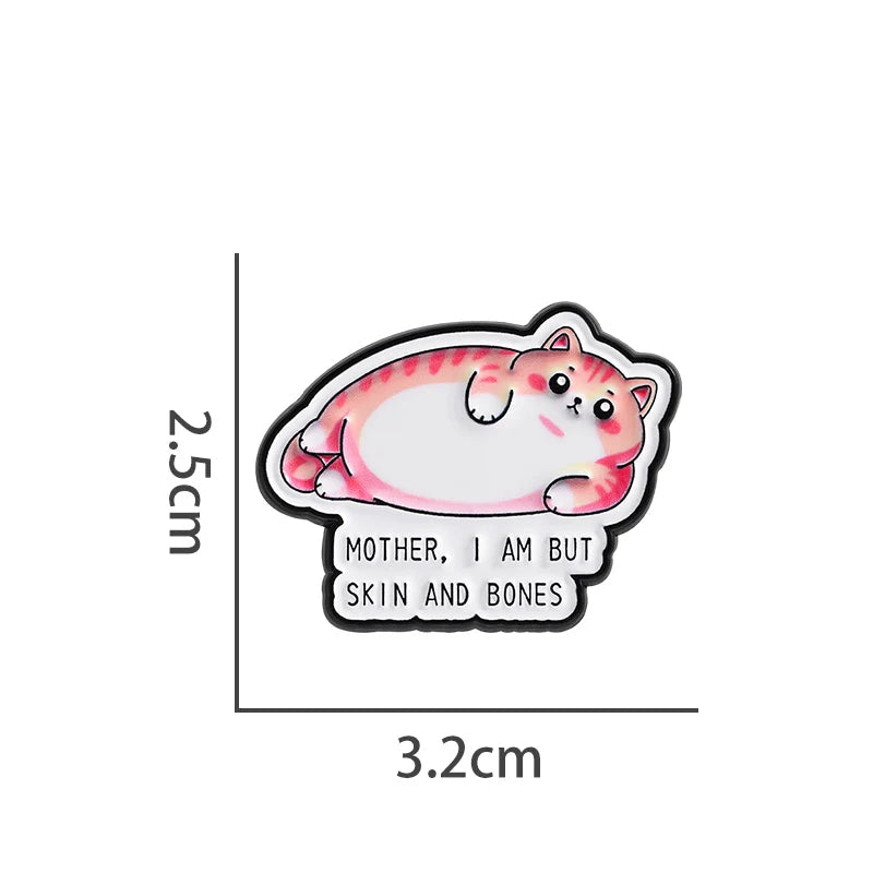 Funny Funny Cute Cat Metal Enamel Pin Badge Edition2