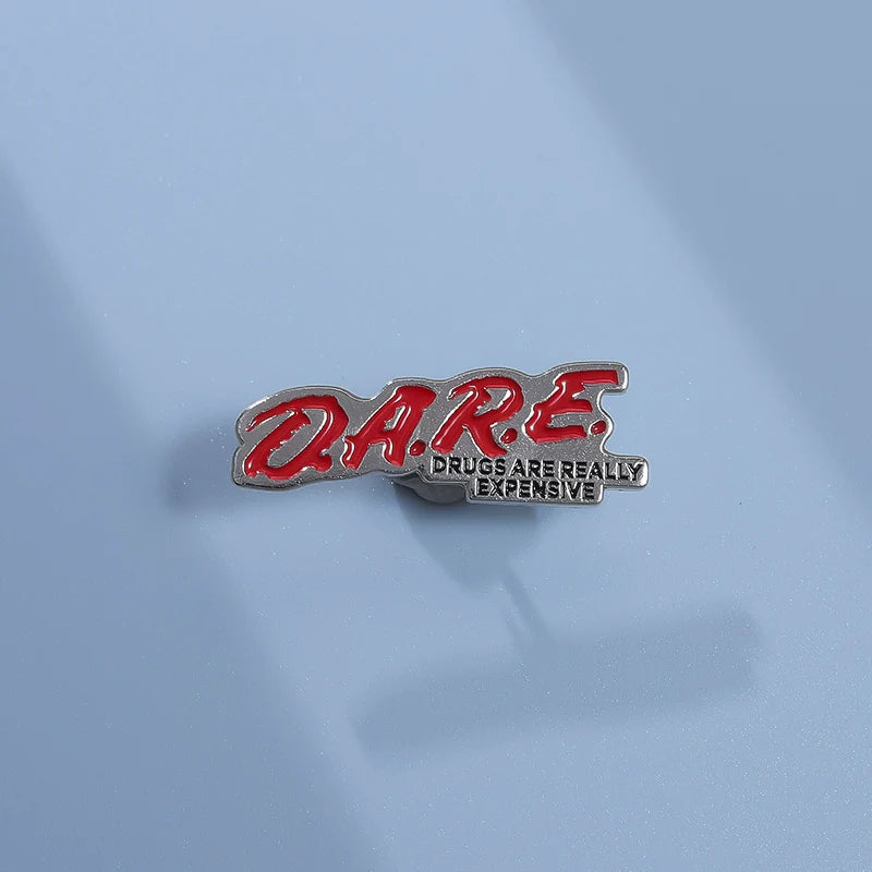 Charming Red Metal Pin Badge by Topboring