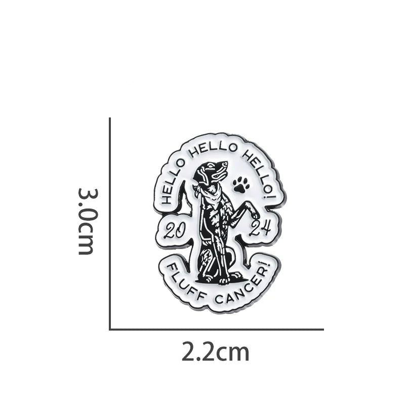 Quirky Dog Metal Pin Badge by Topboring