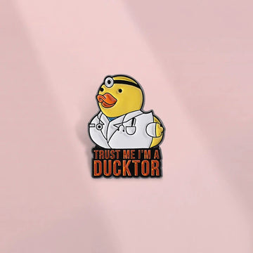 Playful Cartoon Metal Pin Badge by Topboring