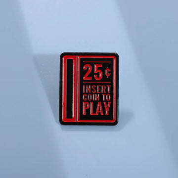 Retro Red Metal Pin Badge by Topboring