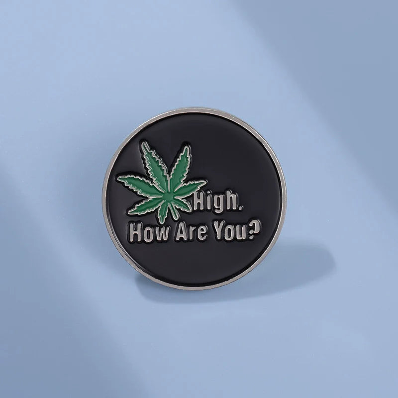 Cute Black Metal Pin Badge by Topboring