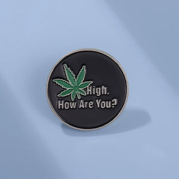 Cute Black Metal Pin Badge by Topboring