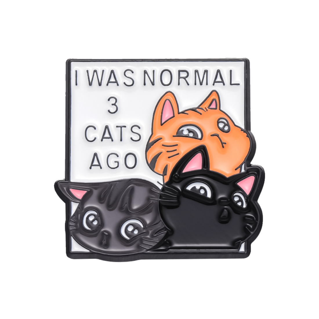 Cute Cartoon Cat Metal Pin Badge by Topboring
