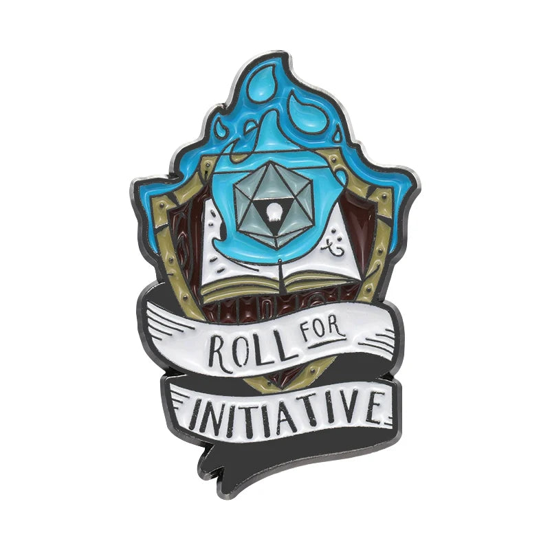 Playful Kawaii Blue Cartoon Metal Metal Pin Badge