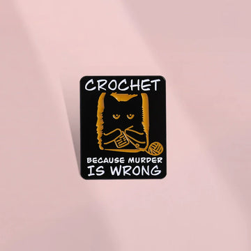 Cute Cat Metal Pin Badge by Topboring