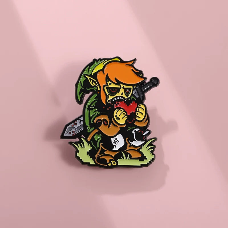 Whimsical Metal Pin Badge by Topboring