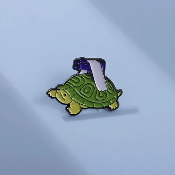 Cute Green Metal Pin Badge by Topboring