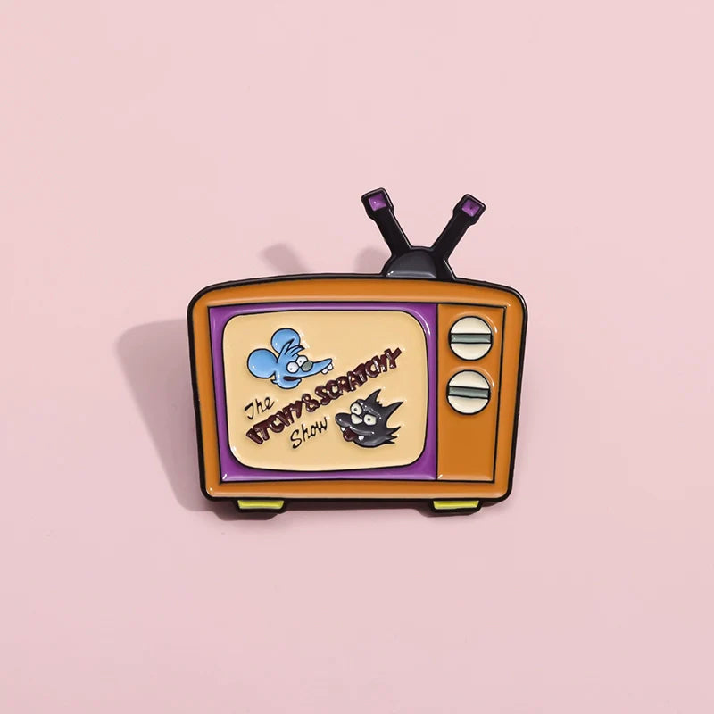 Cute Cartoon Cat Metal Pin Badge by Topboring