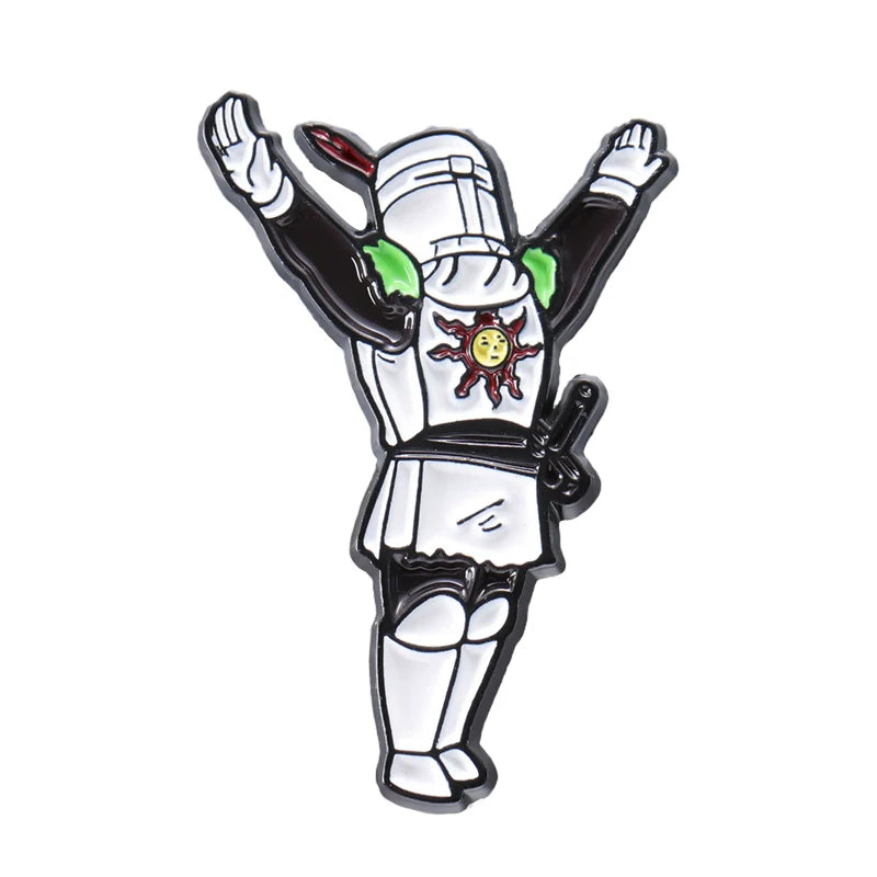 Elegant Sun Metal Pin Badge by Topboring
