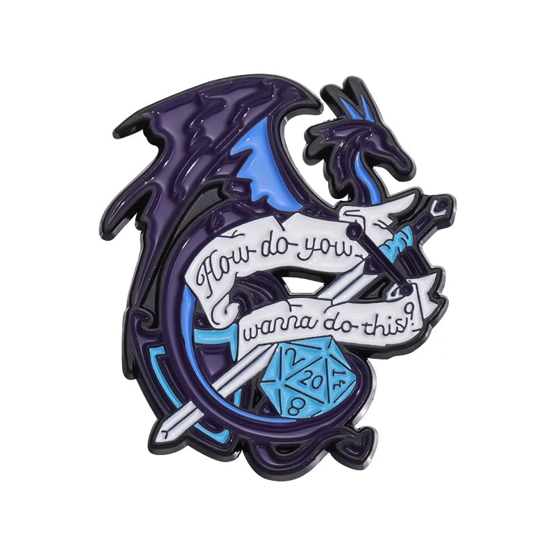 Funny Cartoon Metal Pin Badge by Topboring