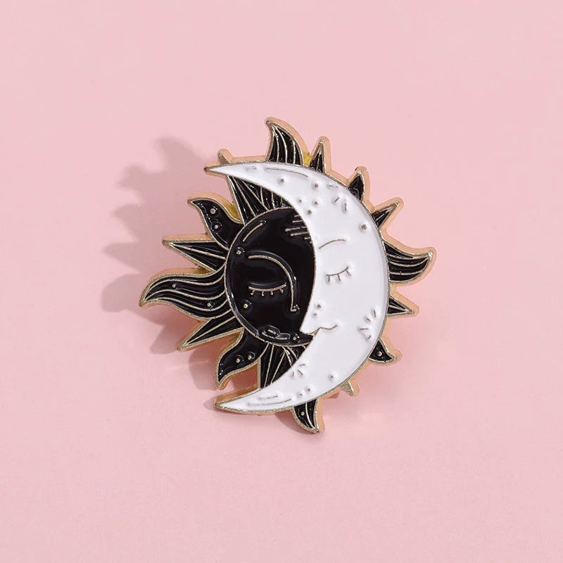 Cute Cartoon Moon Metal Pin Badge by Topboring