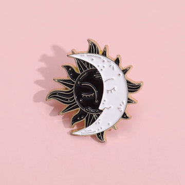 Cute Cartoon Moon Metal Pin Badge by Topboring