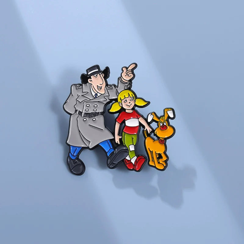 Whimsical Cartoon Metal Pin Badge by Topboring