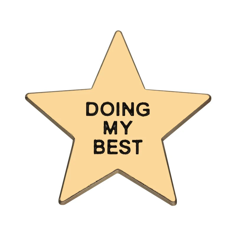 Mini Cartoon Star Metal Pin Badge by Topboring