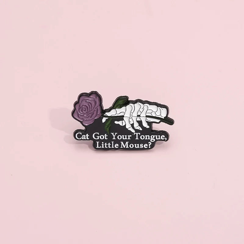 Kawaii Rose Flower Metal Pin Badge by Topboring