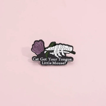 Kawaii Rose Flower Metal Pin Badge by Topboring