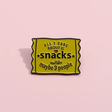 Cute Yellow Metal Pin Badge by Topboring
