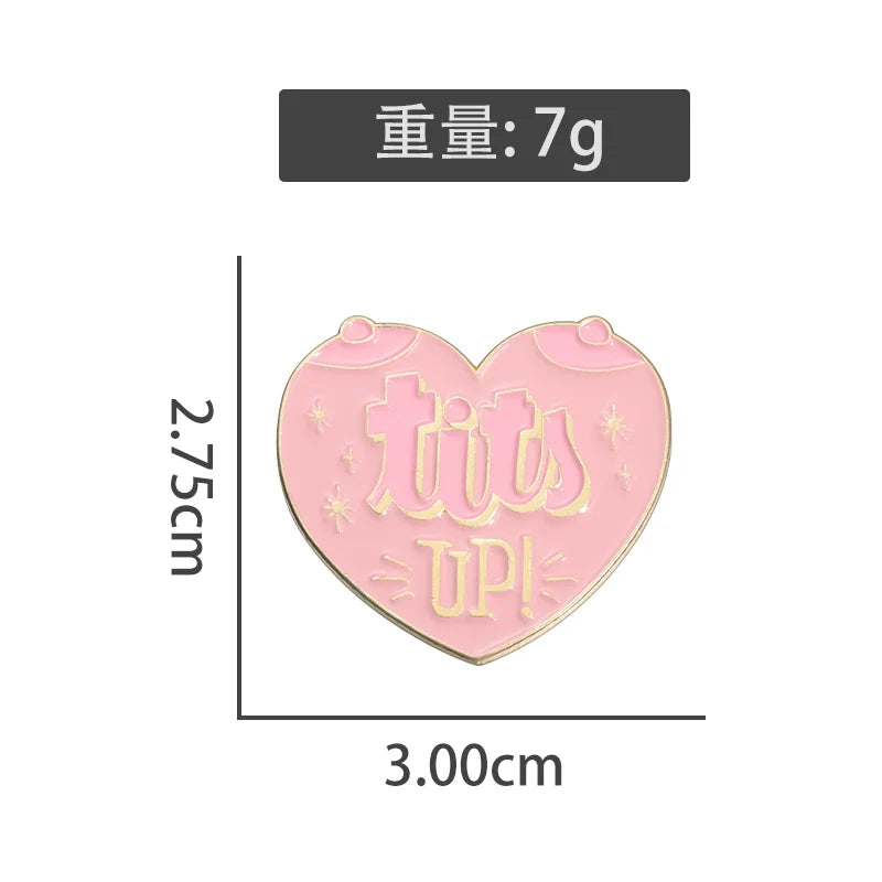 Cute Pink Heart Metal by Topboring