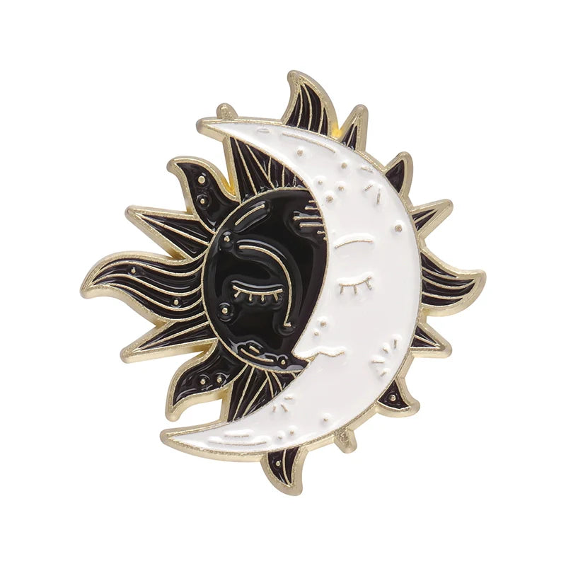 Cute Cartoon Moon Metal Pin Badge by Topboring