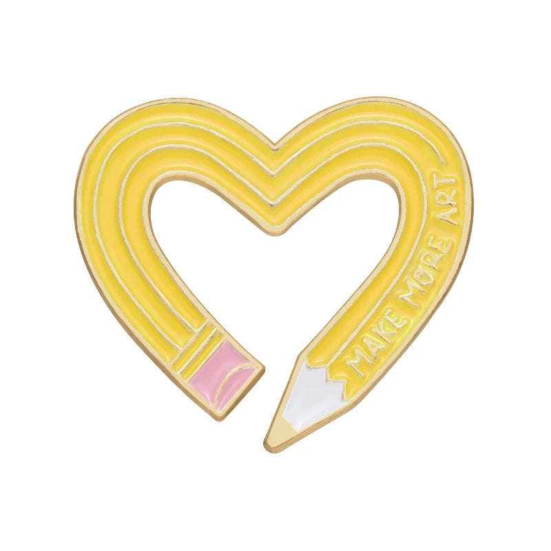 Funny Cute Heart Metal Pin Badge by Topboring