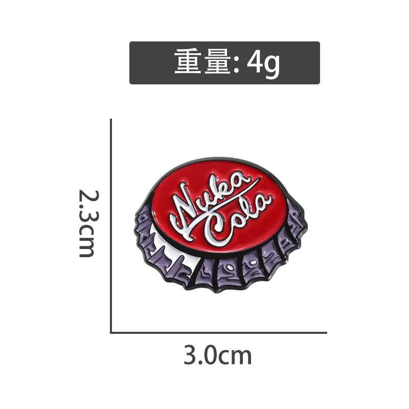 Funny Nukacola Metal Pin Badge by Topboring