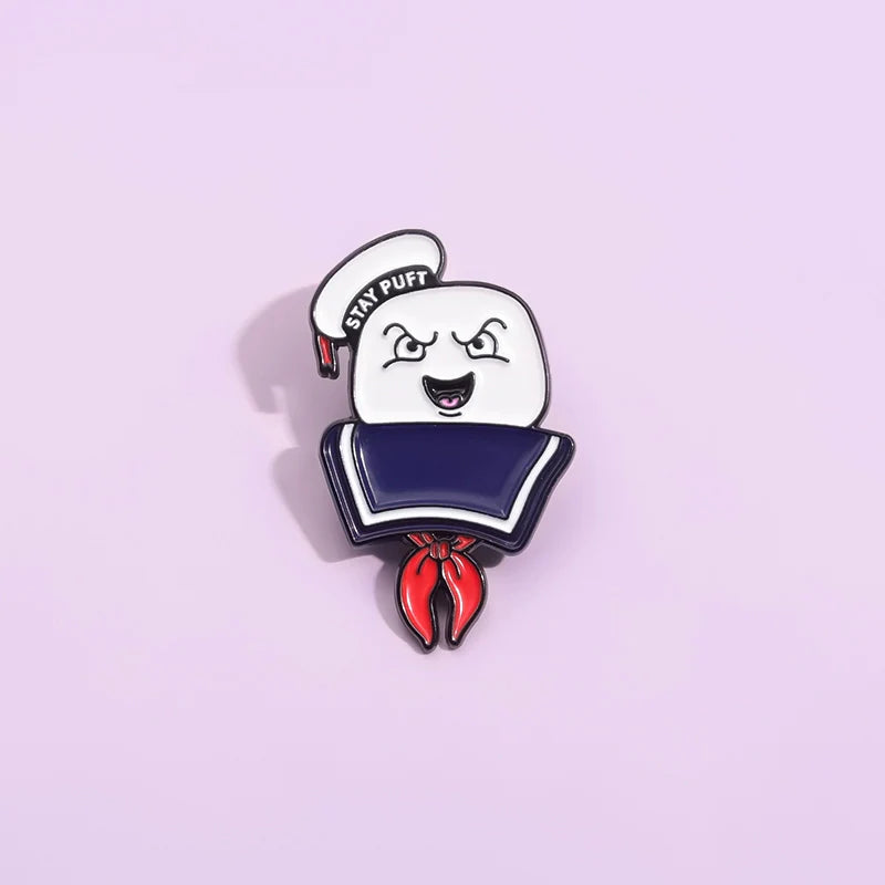 Kawaii Ghost Metal Pin Badge by Topboring