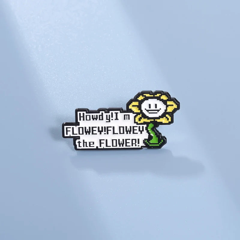 Cute Flower Metal Pin Badge by Topboring