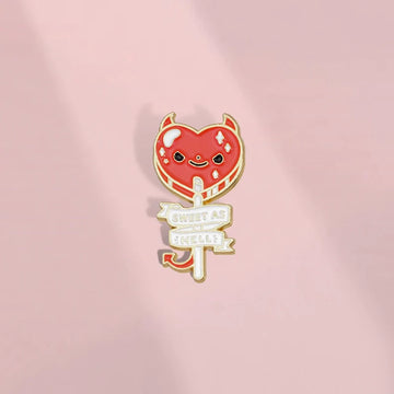 Funny Heart Pin Badge by Topboring