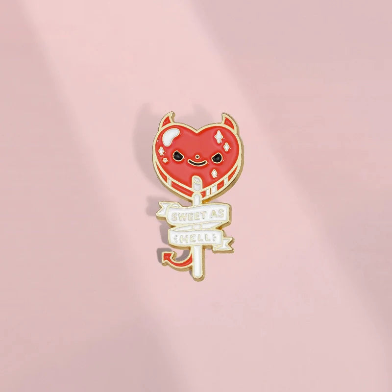 Funny Heart Pin Badge by Topboring