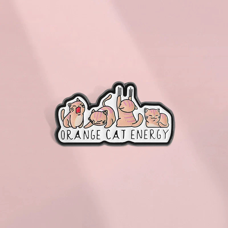 Cute Cartoon Cat Metal Pin Badge by Topboring