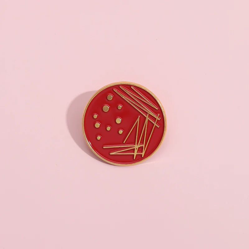 Cute Red Cartoon Metal Pin Badge by Topboring