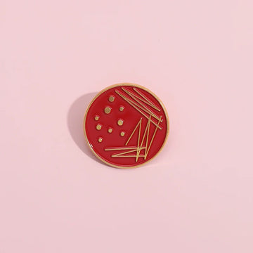 Cute Red Cartoon Metal Pin Badge by Topboring
