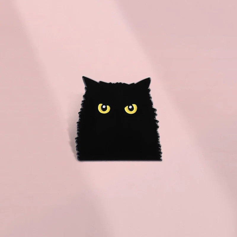 Charming Cartoon Cat Metal Pin Badge by Topboring