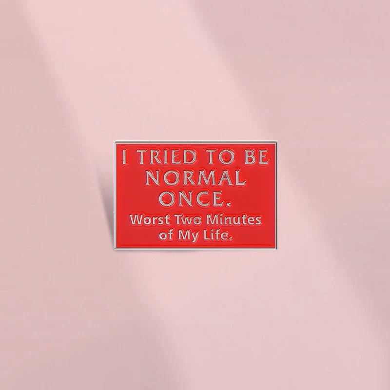 Playful Metal Pin Badge by Topboring