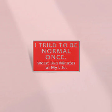 Playful Metal Pin Badge by Topboring