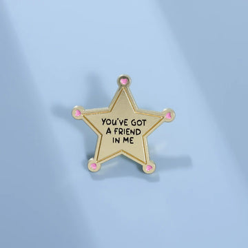 Elegant Star Metal Pin Badge by Topboring