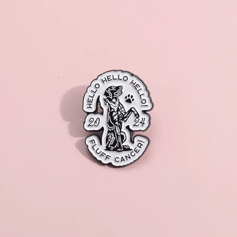 Quirky Dog Metal Pin Badge by Topboring