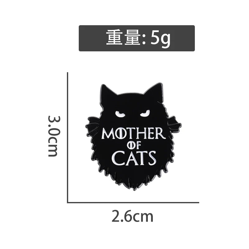 Cool Mini Cartoon Cat Metal Metal Pin Badge