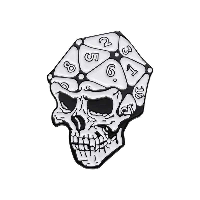 Cool Stylish Skull Cartoon Metal Hard Enamel Pin Badge