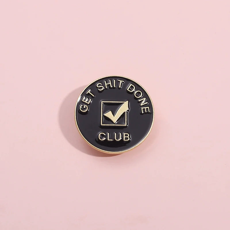 Playful Metal Pin Badge by Topboring