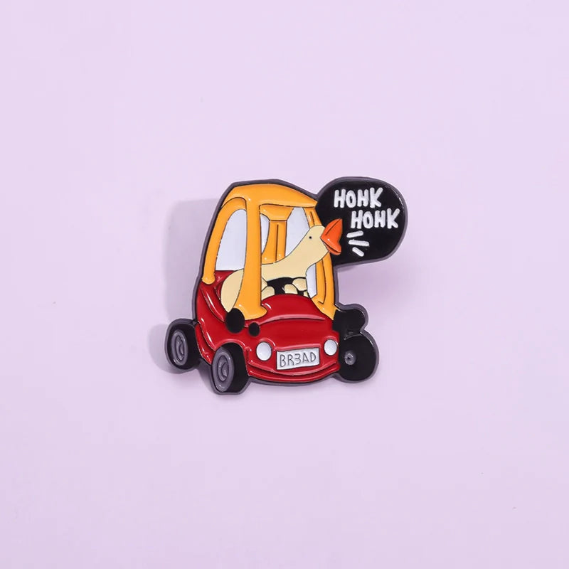 Cute Cartoon Metal Pin Badge by Topboring