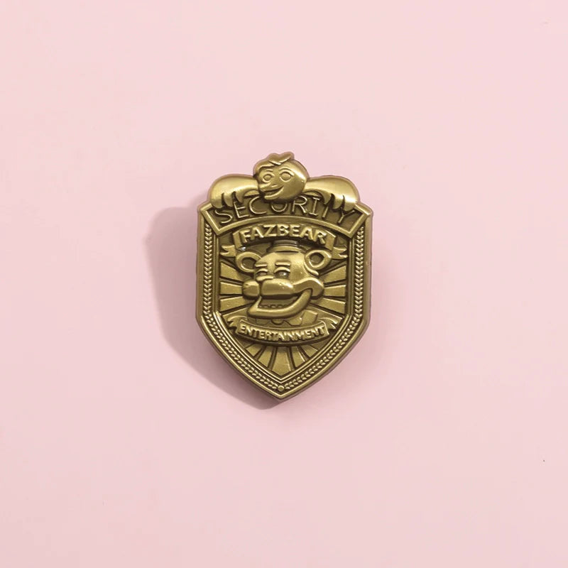 Cute Retro Bear Metal Pin Badge by Topboring