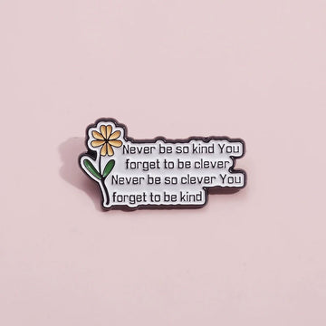 Stylish Flower Metal Pin Badge by Topboring