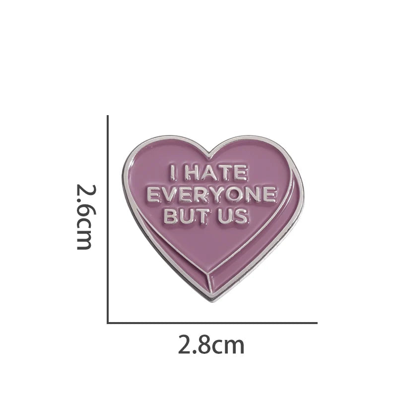 Kawaii Quirky Heart Metal Pin Enamel Pin Badge