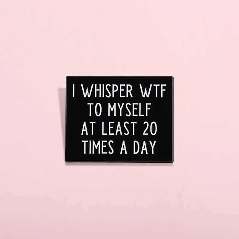 Playful Wtf Pin Badge by Topboring